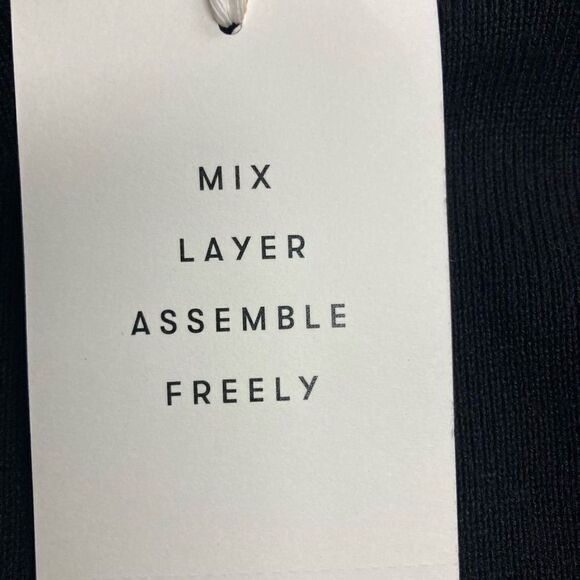FREE ASSEMBLY Boxy Cropped Sweater Black Women’s Large‎ - Picture 4 of 10